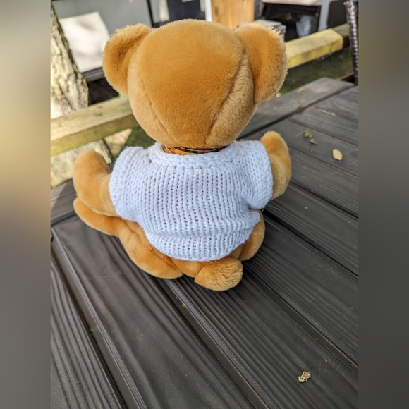 Keep stuffed Bear. Quality made. Jointed shoulders and hips. EUC. Tartan scarf. - Picture 7 of 8